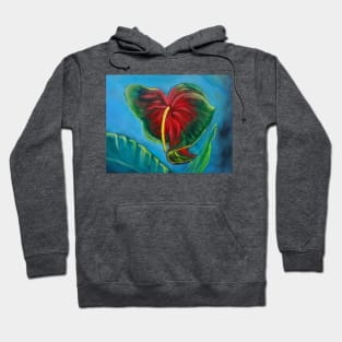 Red Anthurium Hoodie